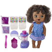 Boneca Magic Mixer Boneca Explosão de Mirtilo com Acessórios de Liquidificador para Crianças Acima de 3 Anos, Baby Alive