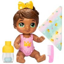 Boneca Sophia Sparkle com Kit de Banho. para Crianças Acima de 3 Anos, Baby Alive, Cabelo Castanho