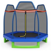 Trampolim DIÁRIO para crianças, trampolins recreativos de 7 pés, trampolim com compartimento de segurança de rede, min...