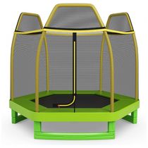 Trampolim DIÁRIO para crianças, trampolins recreativos de 7 pés, trampolim com compartimento de segurança de rede, min...