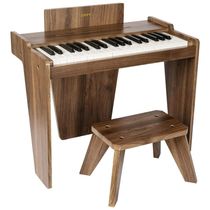 Piano de Madeira Infantil Educacional com 37 Teclas para Meninos e Meninas, ZIPPY, Marrom