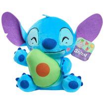 Pelúcia Stitch 18 cm de Altura com Abacate para Crianças Acima de 2 Anos, Just Play, Azul