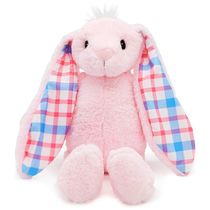 Coelho de Pelúcia de 45 cm Fofinho e Macio, Coleção Páscoa, PLUSHIBLE BRIDGING MILES WITH SMILES, Rosa