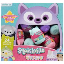 Kit Surpresa de 24 Pelúcias Squishmallows 5 cm para Crianças, Squishville SQM0554, Colorido