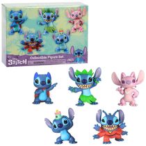 Kit 5 Bonecos Colecionáveis Lilo Stitch da Disney para Crianças Acima de 3 Anos, Just Play