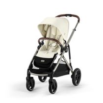 Carrinho de Bebê Duplo Modular com Mais de 20 Configurações e Inclui Cesto de Compras Removível, Cybex Gazelle S, Bege