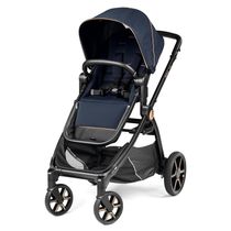 Carrinho de Bebê Compacto de Simples a Duplo, Fabricado na Itália, Peg Perego Ypsi, Azul Escuro