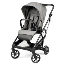 Carrinho de Bebê com Armazenamento Embaixo, Assento Confortável e Reclinável, Peg Perego, Cinza