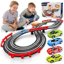 Pista de Corrida Slot Car com 4 Carros, 2 Controles e Contador de Voltas para Crianças Acima de 3 Anos, EsiPlay, ...