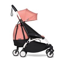 Carrinho de Bebê Portátil Vira Bolsa com Encosto Reclinável, Arnês de 5 Pontos e Bolso Traseiro com Zíper, Babyzen Yoyo2, Rosa Claro