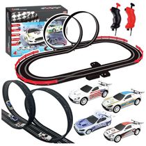 Pista de Corrida Slot Car com 4 Carros de Alta Performance, 2 Controladores e Contador de Voltas, AGM MASTECH