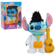 Pelúcia STITCH 35 cm de Altura com Tema Elvis Presley para Crianças Acima de 3 Anos, Just Play