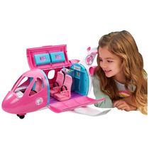 Planador Barbie Airplane com 15 Acessórios Incluindo Cachorro de Estimação