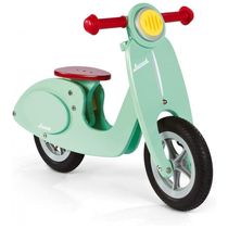 Bicicleta sem Pedal Scooter de Madeira para Crianças de 3 a 6 Anos, Janod, Verde