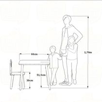 Kit Mesa e 2 Cadeiras Dinossauro Cinza Infantil Exclusiva