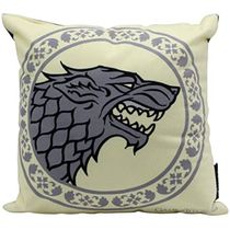 Almofada Fibra Veludo 25x25cm Stark Game Of Thrones Bege Único