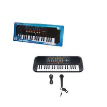 BRINQUEDO PIANO MUSICAL COM MICROFONE TECLADO  6409 BRASKIT