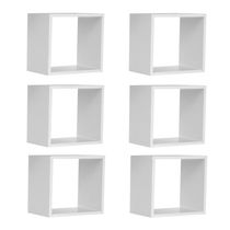 Kit 06 Nichos Organizador 30x30cm Branco - AJL Móveis