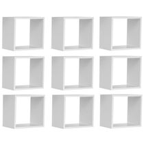 Kit 09 Nichos Organizador 30x30cm Branco - AJL Móveis