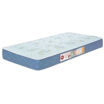 Colchão Solteiro Sleep Max Espuma D45 120x203x15cm Branco/Azul - Castor