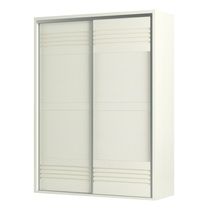 Guarda Roupa Solteiro 179cm 2 Portas de Correr 100% MDF TW601 Off White - Dalla Costa