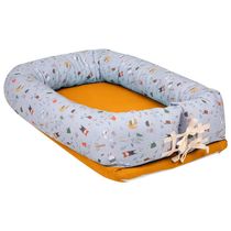 Ninho Redutor de Berço Hug Escandinavo Cinza Lunar