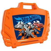 Maleta Porta Carrinhos HOT Wheels Laranja FUN F0121-9