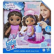 Boneca BABY Alive SUDSY STYLING Negra Habro F6147