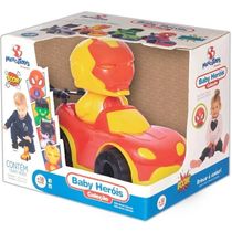 Baby Herois Carrinho com Boneco Homem de Ferro Mercotoys 529