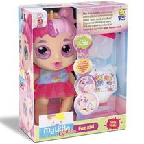 Boneca MY Little Glitter FAZ Xixi Cabelo Rosa Divertoys 8282