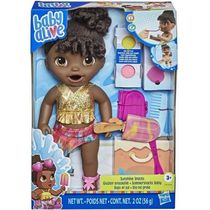 Boneca BABY Alive Core Dia NA Praia Cabelos Pretos Hasbro F1682