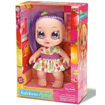 Boneca Menina Bebe Divertida Rainbow BABY UVA