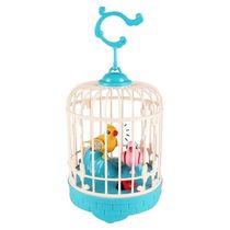 Brinquedo Birdcage Electronico para Crianças Azul SK-1365