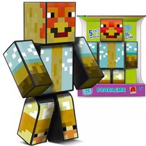 Boneco Minecraft ZÉ Galo Problems SKIN Gamer Grande 35CM