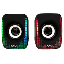 Caixa de Som DIZY com Iluminaçao Rainbow e Conexao USB/P2 OEX SK202