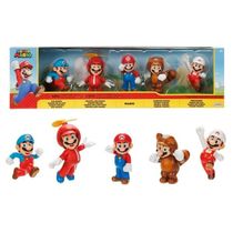 Conjunto com 5 Bonecos Transformaçoes do Mario Super Mario SUNNY