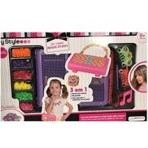 Kit Miçangas com Maleta MY STYLE DIY HAND BAG Beads Multikids BR1273 Roxo