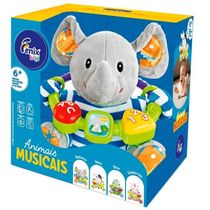 Pelucia Elefante Musical Interativa 15CM Fenix BABY - 752EL