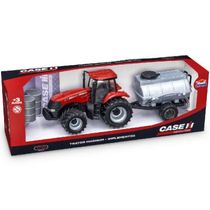 Trator Magnum Tanque Brinquedo Miniatura Infantil com Carretinha Usual 487