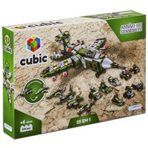 Blocos de Montar Cubic 25 em 1 Avião de Combate 576 Peças Multikids - BR1620 BR1620