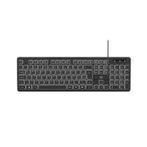 Teclado Com Fio Light 3 Níveis e LED Ajustável Teclas Silenciosas e Conexão Usb Preto - TC268OUT [Reembalado] TC268OUT