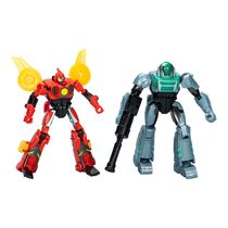 Figura de Ação - Transformers - EarthSpark Cyber - Combiner Terran Twitch e Robby Malto - Hasbro