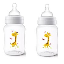Kit com 2 Mamadeiras Classica Girafa 260ML Philips AVENT SCF821/12