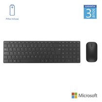 Teclado e Mouse Sem Fio Designer Bluetooth Preto Microsoft  - 7N900005OUT [Reembalado] 7N900005OUT