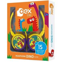 Fone de Ouvido Infantil Fones Giratorios 85DB OEX KIDS Dino HP300