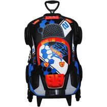 Mochila com Rodinhas Hot Wheels Terrain Storm Preta - Diplomata