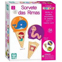 Jogo Educativo Madeira Sorvete das Rimas NIG Brinquedos 0455