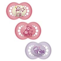 Chupeta Original DAY e NIGHT TAM 2 6+ Meses Menina MAM 3 Unidades