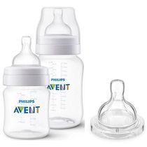 Kit com 2 Mamadeiras ANTI-COLIC 125/260ML + Bico N4 Philips AVENT SCY119/03