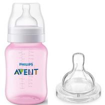 Mamadeira ANTI-COLIC 260ML Rosa + Bico Nº3  Philips AVENT SCD809/27